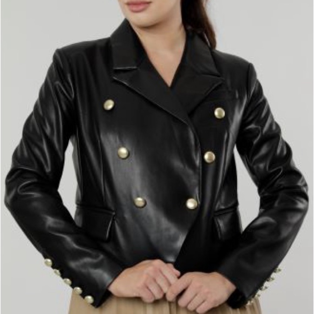 Dolce Cabo Faux Leather Blazer